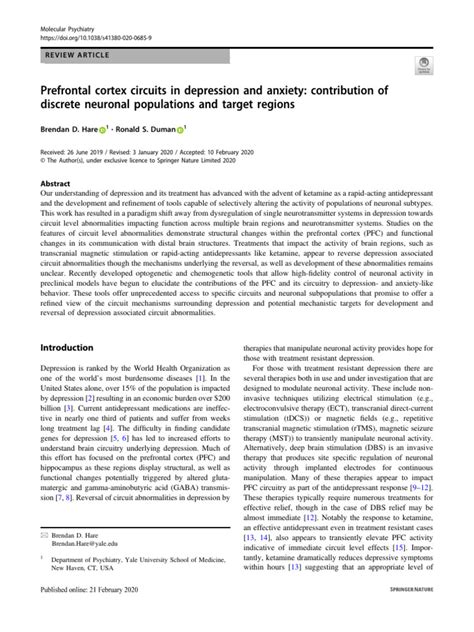 Image result for Depression Amygdala Prefrontal Cortex