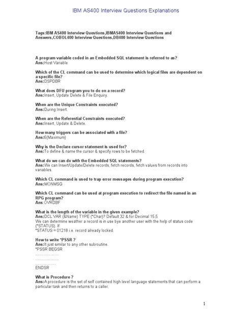 Image result for AS/400 Interview Questions