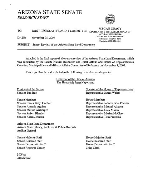 Sunset review of the Arizona State Land Department, 2007 | Arizona ...