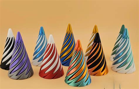 Colorful Spiral Cone Fidget Toy - 3D Evolutions