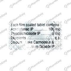 Zerodol Th 8mg Strip Of 10 Tablets: Uses, Side Effects, Price & Dosage ...