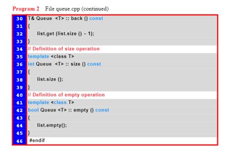 Queue in C++ Program 的图像结果