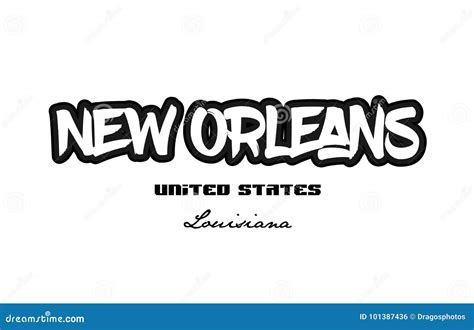 United States New Orleans Louisiana City Graffitti Font Typography ...