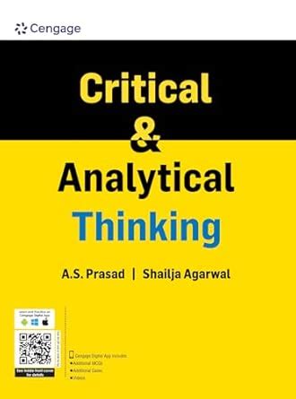 Critical and Analytical Thinking, 1st Edition : A.S. Prasad and Shailja ...