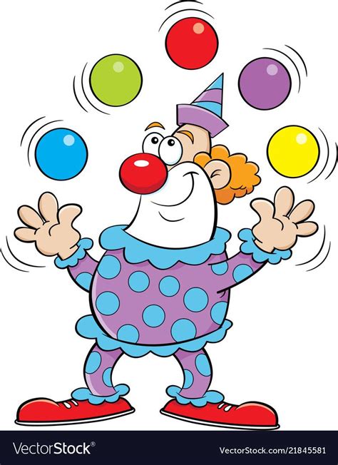 cartoon clown juggling
