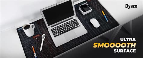Dyazo Large Anti Slip Keyboard Shortcut Extended Desk Mat/Mouse Pad