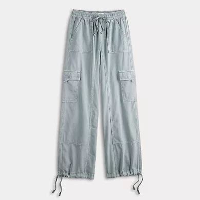 Juniors' SO® High Rise Pull-On Cargo Baggy Pants