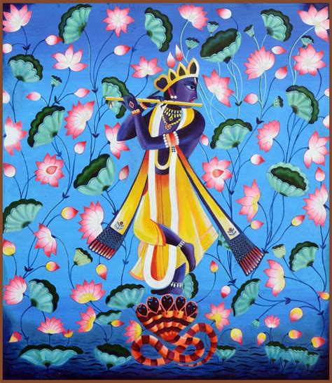 Krishna Playing Flute Painting by Raghuraman | Buy Posters, Frames ...
