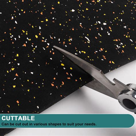 Heavy Duty Rubber Gym Flooring Roll Home Gym Exercise Non Slip 6mm ...