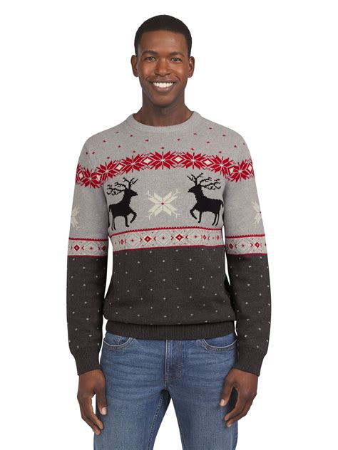 Chaps Mens Holiday Crew Neck Pullover Christmas Sweater, Sizes S - 2XL ...
