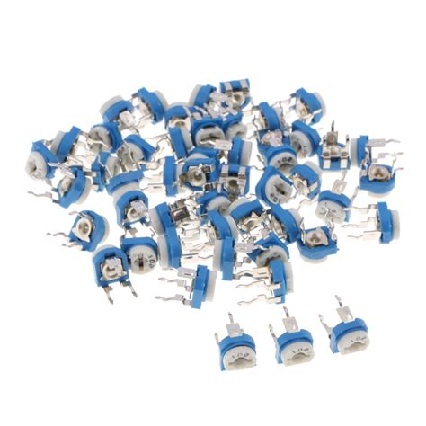 50x-10-Values-Linear-Trimmer-Potentiometer-Variable-Resistor-3-Termina ...