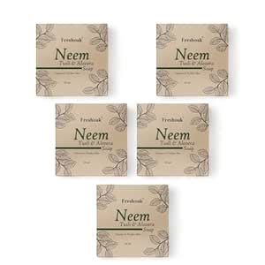 Buy Freshoak Neem Tulsi & Aloe Vera Soap | Pack of 4 | 100gm*4 | 400gm ...