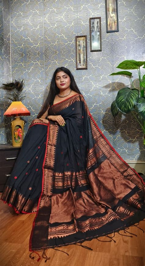 Pure Cotton Jamdani Saree – Monamaar