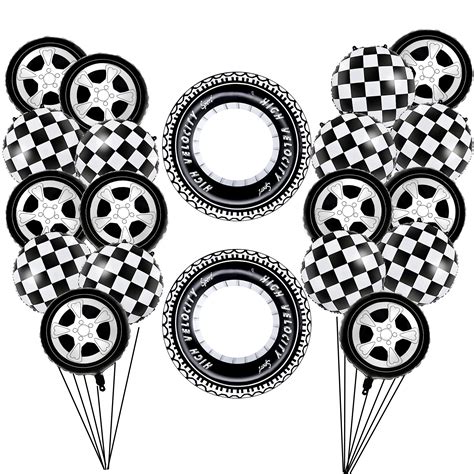 Buy 20Pcs Race Car Balloons Race Car Birthday Party Supplies Foil Truck ...