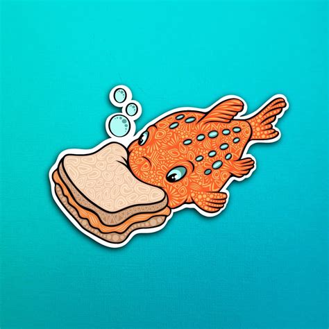 Pudge the Fish Sticker WATERPROOF - Etsy