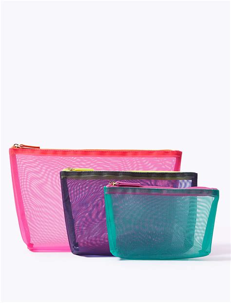 Buy 3 Piece Mesh Toiletry Bags at Marks & Spencer