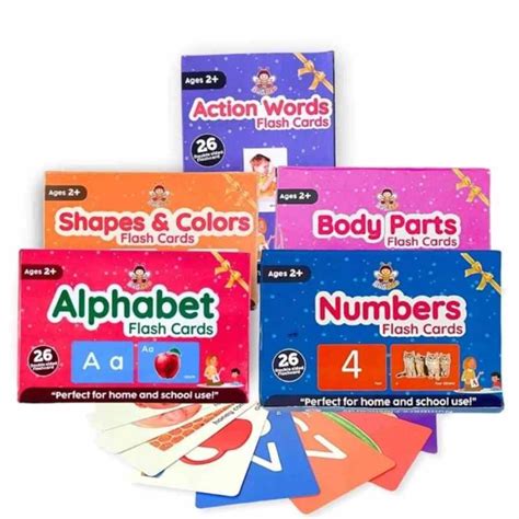 ABC, Numbers & Shapes Flash Cards | Educational Set for Kids
