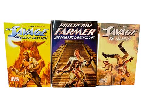 Lot - (3) Doc Savage Books - Wild Adventures Collection