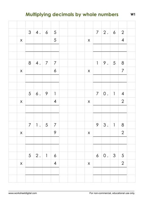 Image result for Multiplying with Decimals Worksheet