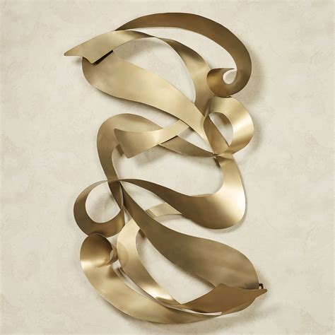 Reverence Gold Abstract Metal Wall Sculpture by JasonW Studios