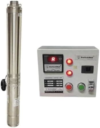 CRI 1.5HP 14 Stage Single Phase Zuno Borewell Submersible Pumpset (Blue ...