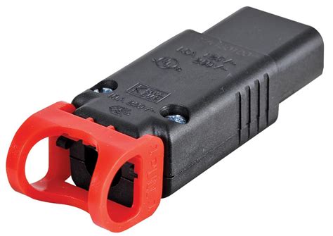 IEC Lock PA130100BK PA130100BK Lock+ Locking Rewireable C13 Connector ...