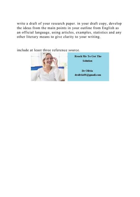 Image result for Research Paper Draft Example