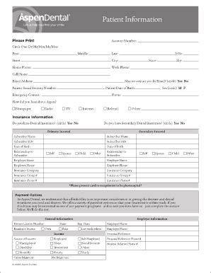 Patient Information Form - Blank Fillable Template | Fill Out, Print ...