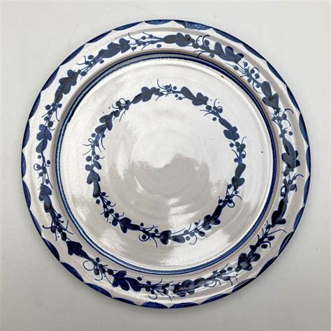 Dinner Plate – Italian pattern – Dark Blue – Nicola Werner Pottery