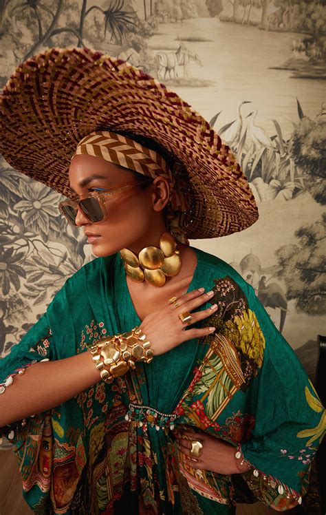 Shop Green Kaftan | Floral Printed Kaftan Set – Kalista-Ind