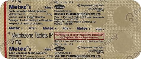 Buy Metoz 5 MG Tablet (10) Online at Flat 15% OFF | PharmEasy