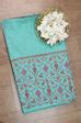 Green Embroidered Kashmiri Sozni Work Pure Silk Saree - Luxurionworld