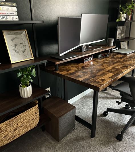 Image result for Butcher Block Computer Desk