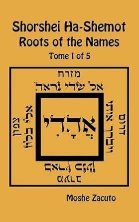 Shorshei Ha-Shemot - Roots of the Names - Tome 1 of 5 : Zacuto, Moshe ...