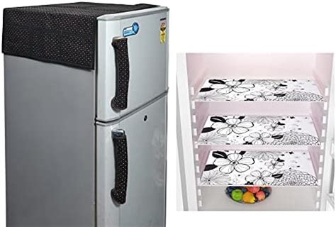 Yellow Weaves Combo of Exclusive Decorative Fridge Top Cover, 2 Fridge ...