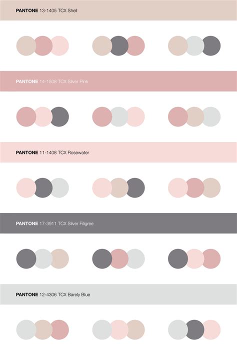 Pure Leaflets Pantone Color Palette Grey Pink Combination | Color ...