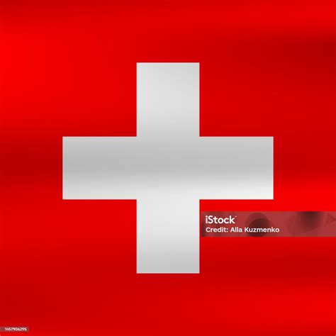 Ilustración de Bandera De Suiza Símbolo Nacional Suizo En Colores ...