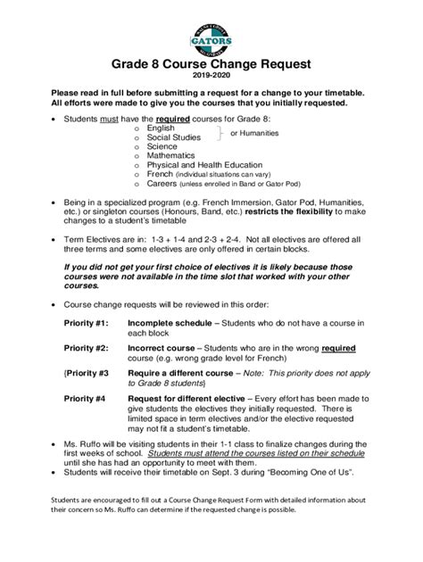 Fillable Online Writing a Grade Change Request Letter with Sample ...