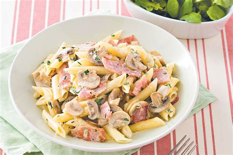 chicken bacon mushroom pasta without cream