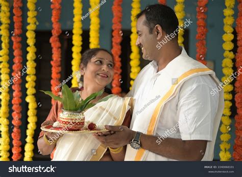Portrait South Indian People Celebrating Their Stock Photo 2240068101 ...