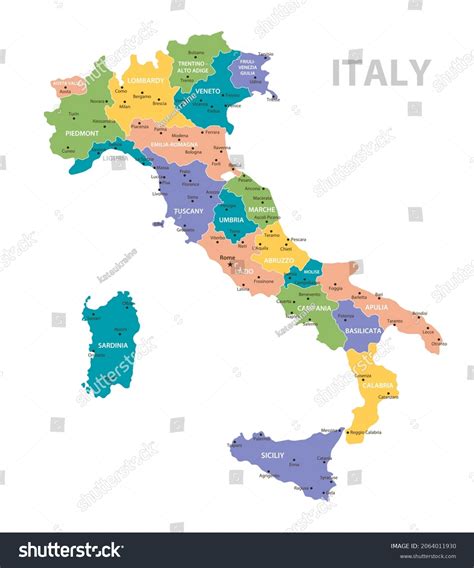 Detailed Map Italy 的图像结果