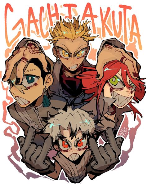 rudo, riyou, zanka nijik, and engine (gachiakuta) drawn by ch4rlytr4sh ...