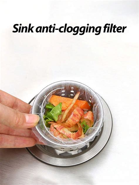 100 stuks wegwerp kleine gaas keuken gootsteen zeef, wit elastisch ...