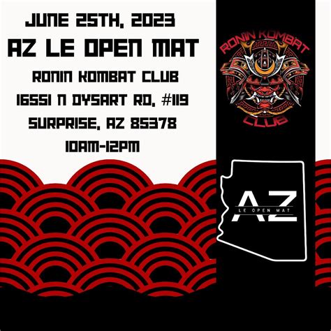 6/25 AZ Law Enforcement Open Mat, 16551 N Dysart Rd, Surprise, 25 June ...