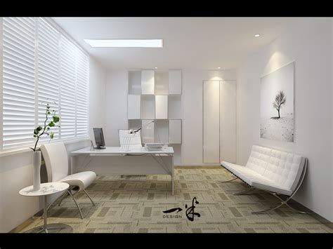 办公室装修-中小型办公室设计案例效果图_