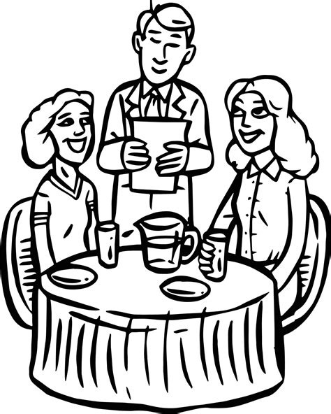 Restaurant Coloring Pages 的图像结果
