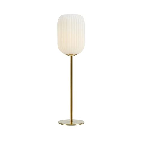 Cava table lamp, brass-coloured, glass, height 55 cm | Lights.ie
