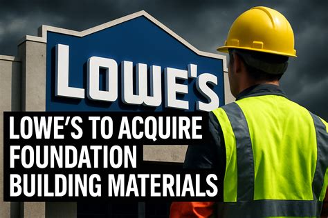 Lowe's to Acquire Foundation Building Materials for $8.8B | LOW Stock News