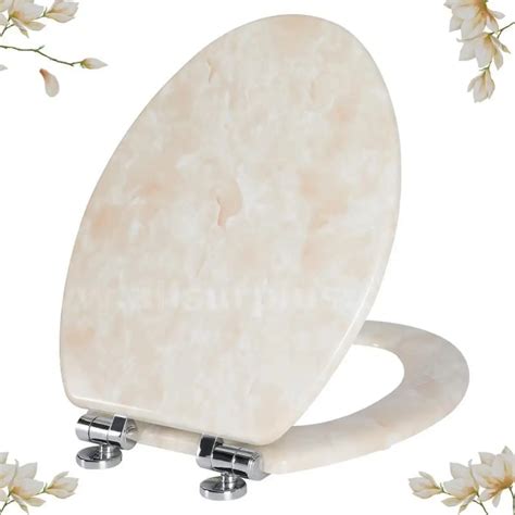 Angel Shield Marble Toilet Seat, Durable Molded Wood | AllSurplus ...