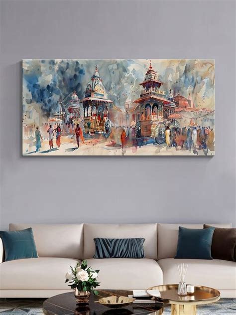 Buy Jagannath Rath Yatra Festivities Wall Painting Online in India | Vaaree